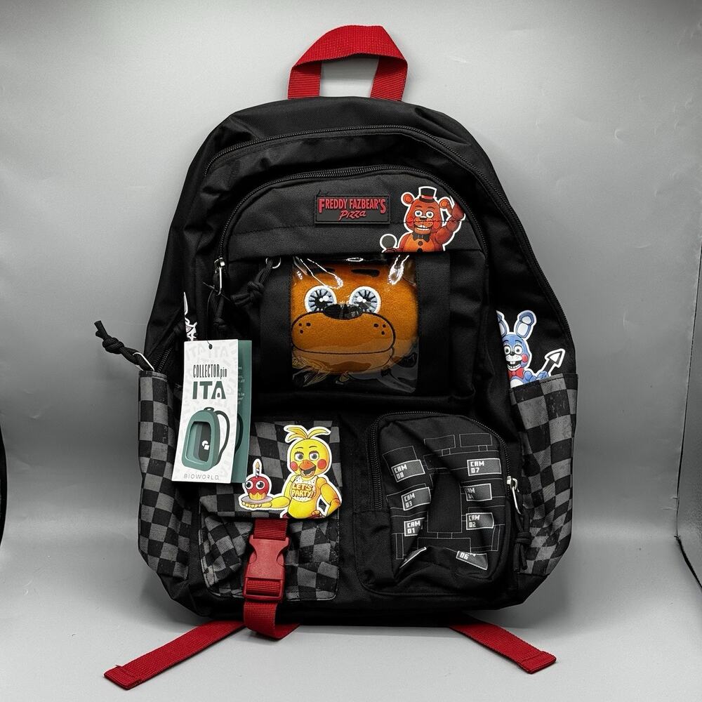 Five Nights At Freddy's Multi Pocket Cargo Plush Backpack NEW